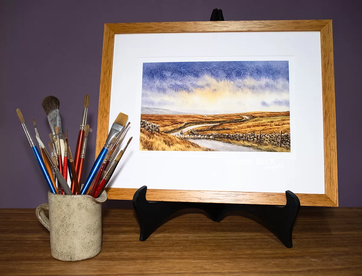 Heading Home limited edition print by Andy Beck framed sample