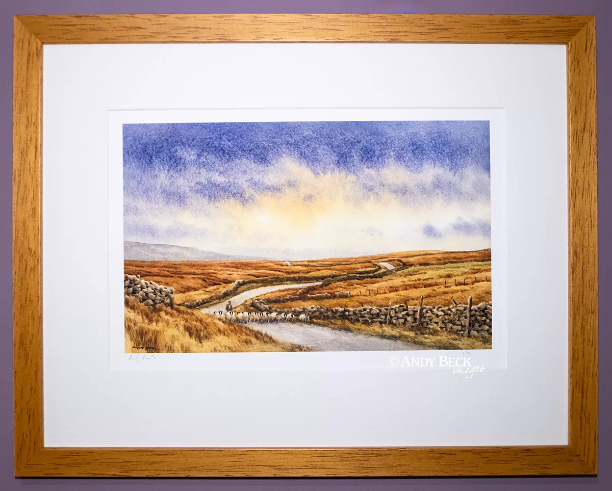 Heading Home limited edition print by Andy Beck framed sample