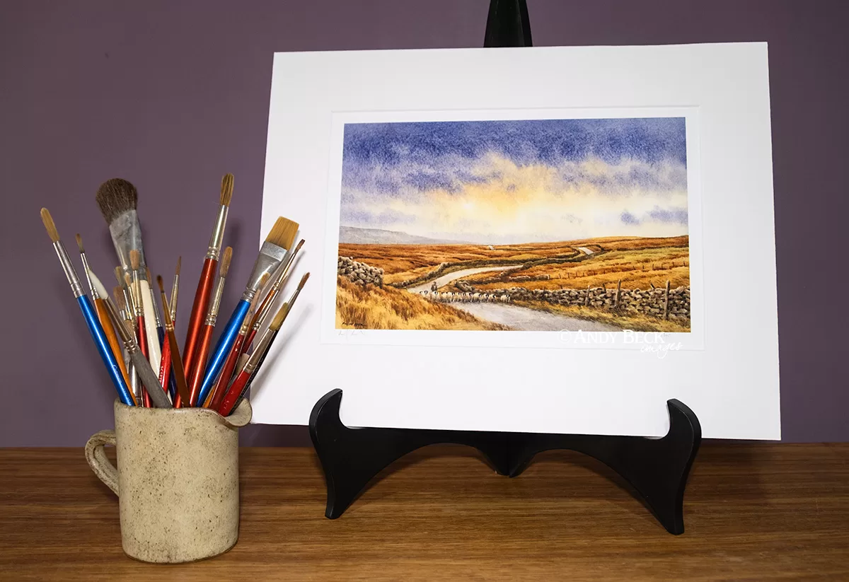 Heading Home limited edition print by Andy Beck mounted sample