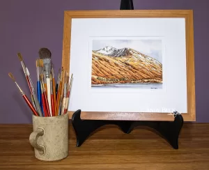 Helvellyn Lower Man across Thirlmere in the Lake District signed print by Andy Beck