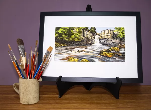 High Force Teesdale limited edition print by Andy Beck framed sample
