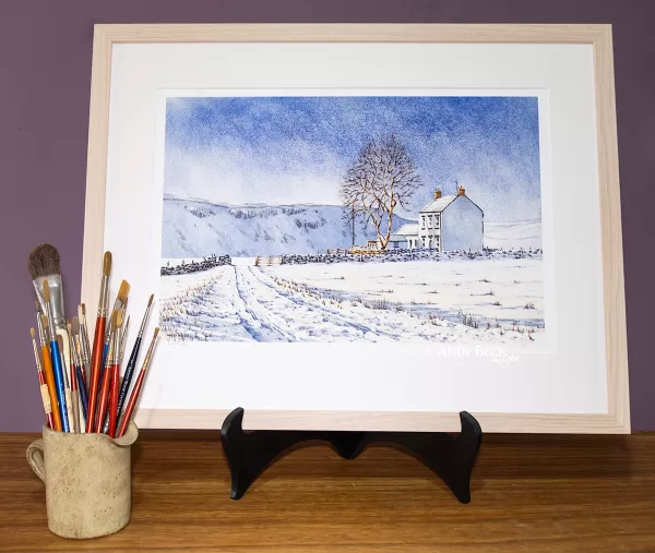 New House, Forest in Teesdale limited edition print by Andy Beck framed sample
