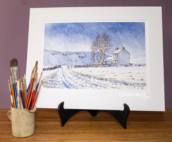 New House, Forest in Teesdale limited edition print by Andy Beck mounted sample