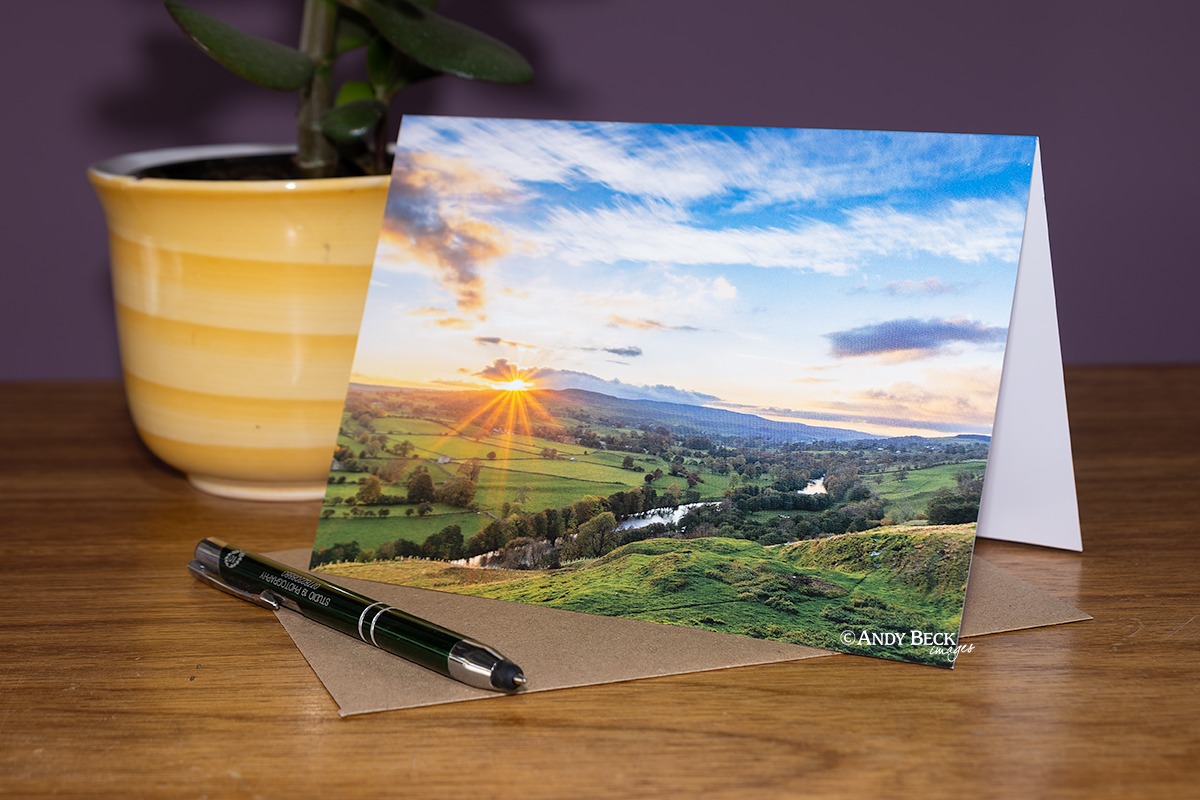 Whistle Crag sunset Teesdale. The River Tees in the valley
