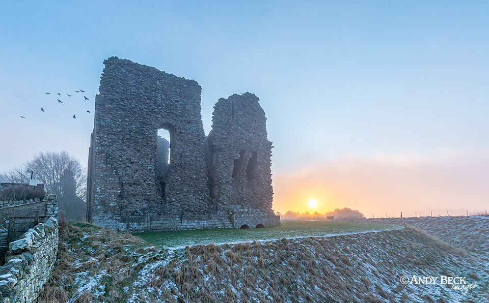 Foggy sunrise, Bowes Castle